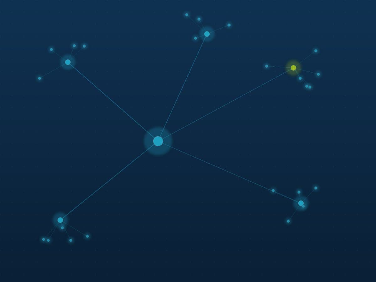 Entity network resolution. Illustrative representation.